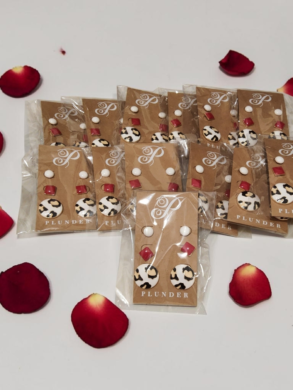 Bundle 12 pc  Plunder Stud Trio Earrings
